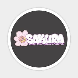 SAKURA Graffiti Lettering Vector Design Magnet